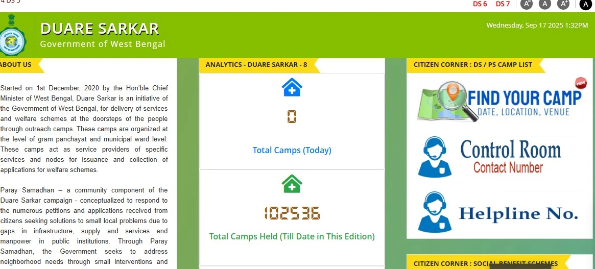 Duare Sarkar WB Camp